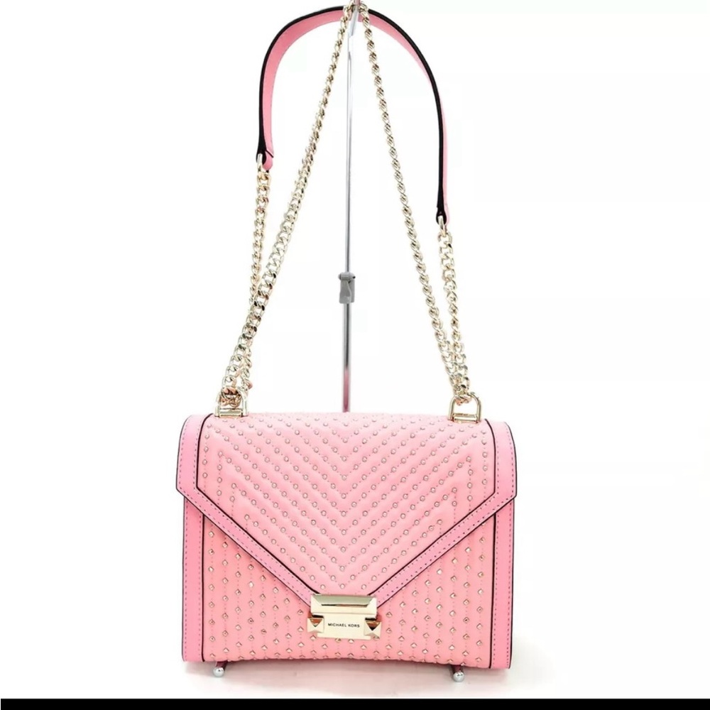 Authentic Michael Kors Pink Leather Crossbody Bag